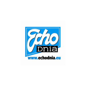 Logo "Echo Dnia" z napisem "www.echodnia.eu". Jest to znak graficzny gazety.