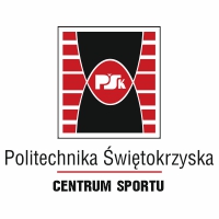 Logo Politechniki Świętokrzyskiej - Centrum Sportu. Logo zawiera inicjały PSK w owalu.